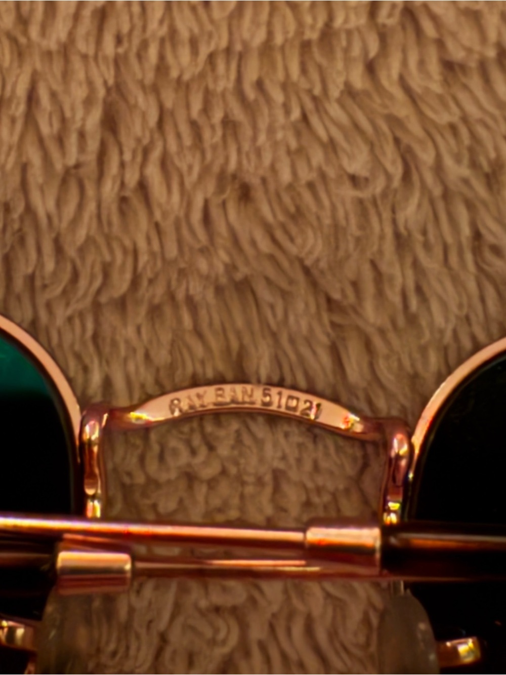 Ray-Ban Rose Gold Frame Sunglasses with Brown Gradient Lenses - Picture 3 of 5